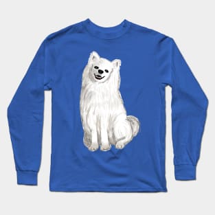 American Eskimo Dog (Large Design) Long Sleeve T-Shirt